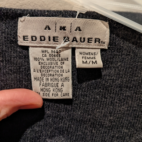 Eddie Bauer Embroidered Wool Cardigan - Picture 2 of 4